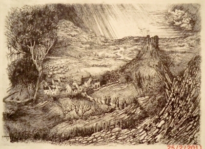 0014
<br/>
Landschap met groep mensen
<br/>
<em>Levigne, Hubert</em>