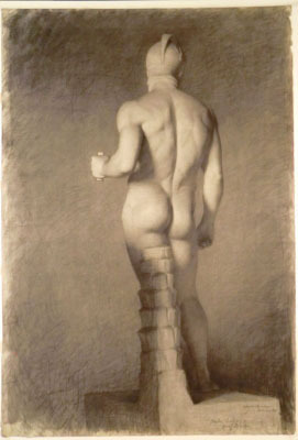 0016
<br/>
Studie naar 'Mars Borghese' (achteraanzicht)
<br/>
<em>Monnickendam, Martin</em>