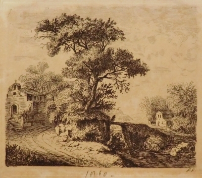 0213
<br/>
Landschap met kerkje
<br/>
<em>Löwenstam, Leopold</em>