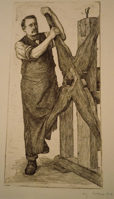 0438
<br/>
Man aan drukpers
<br/>
<em>Ladenius, Mej.</em>