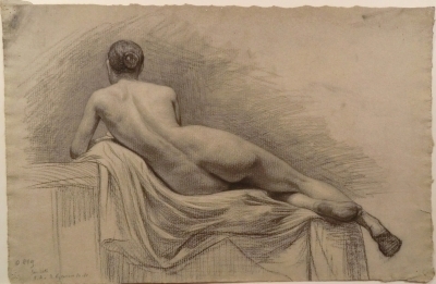 0819
<br/>
Studie naar liggend, vrouwelijk naakt
<br/>
<em>Veth, Jan</em>