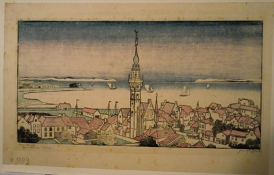 0883
<br/>
Gezicht op Veere
<br/>
<em>Heijse, Jan</em>