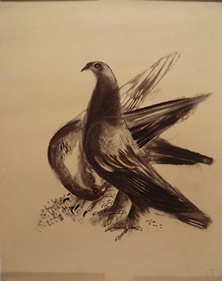 3777
<br/>
Studie voor Onderdrukking, Verzet, Bevrijding: twee vogels
<br/>
<em>Leeuw, Marius de</em>