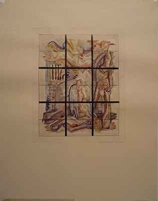 3780
<br/>
Eerste schetsontwerp voor Onderdrukking, Verzet, Bevrijding
<br/>
<em>Leeuw, Marius de</em>