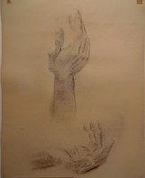 3783
<br/>
Studie voor Onderdrukking, Verzet, Bevrijding: twee vogels en twee handen
<br/>
<em>Leeuw, Marius de</em>